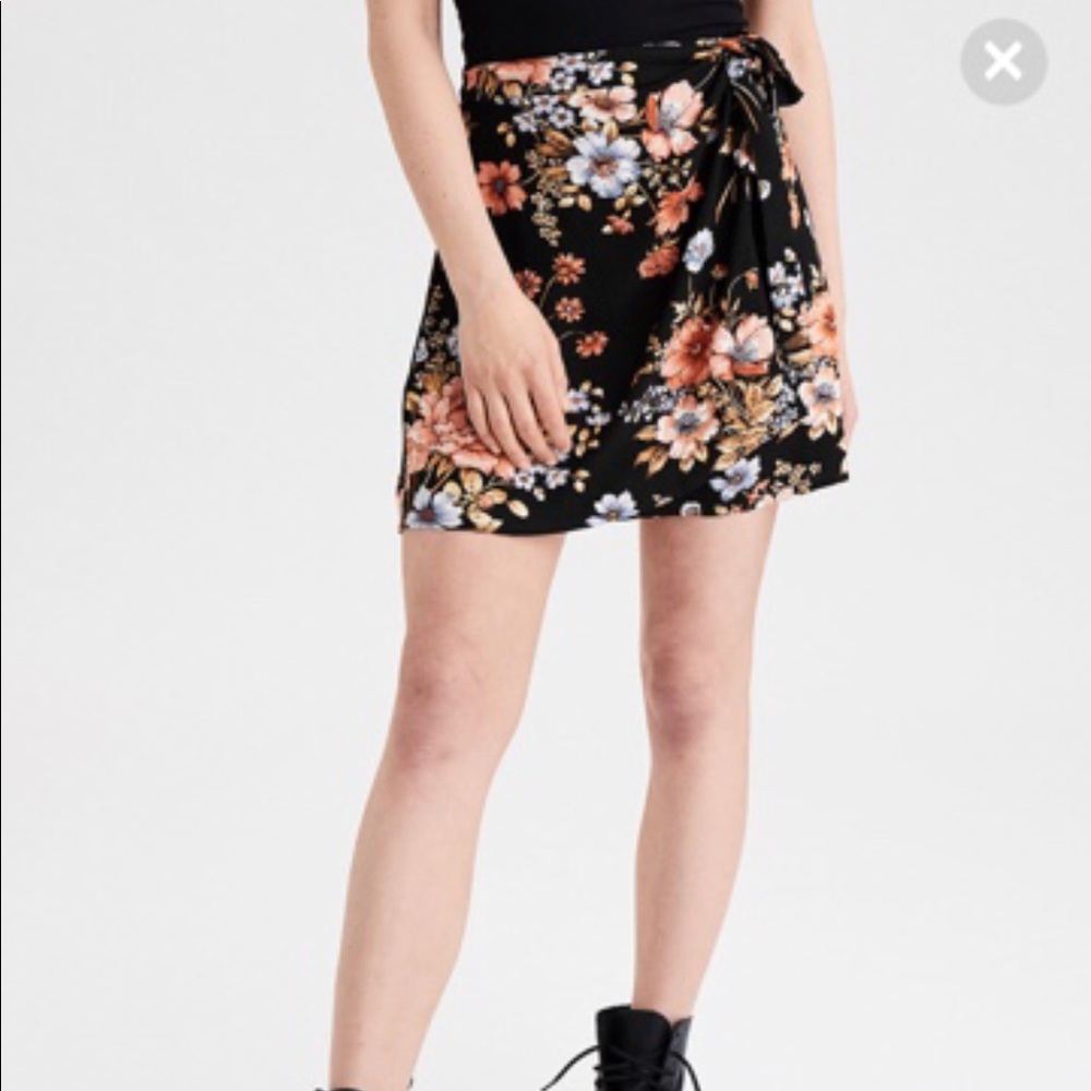 Floral wrap skirt